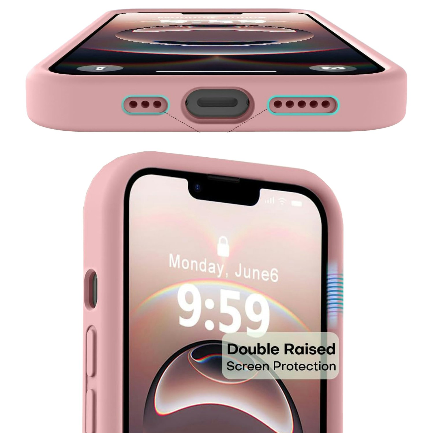 iPhone 16e MC Silikonskal Blush Pink
