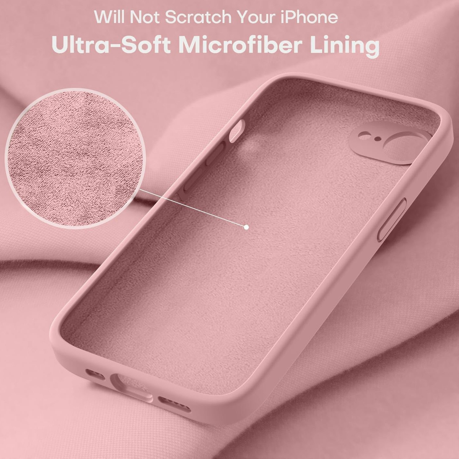 iPhone 16e MC Silikonskal Blush Pink