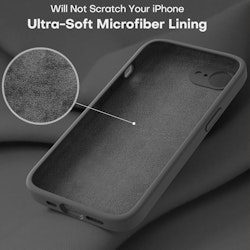 iPhone 16e MC Silikonskal i svart färg