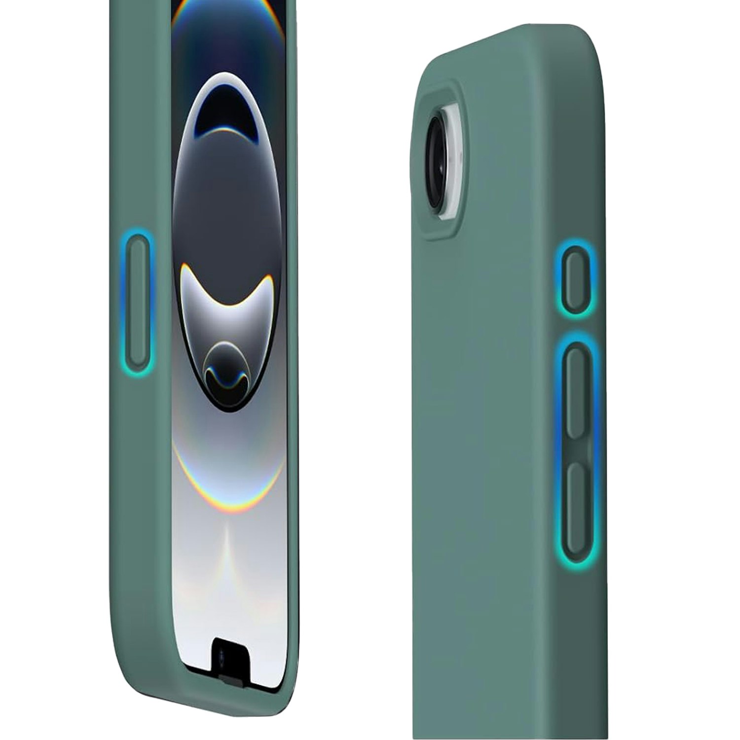 iPhone 16e MC Silikonskal Moss Green