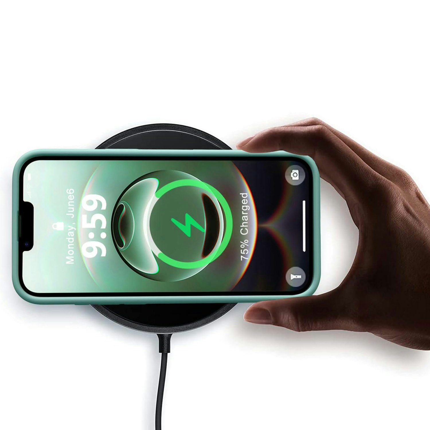 iPhone 16e MC Silikonskal Moss Green