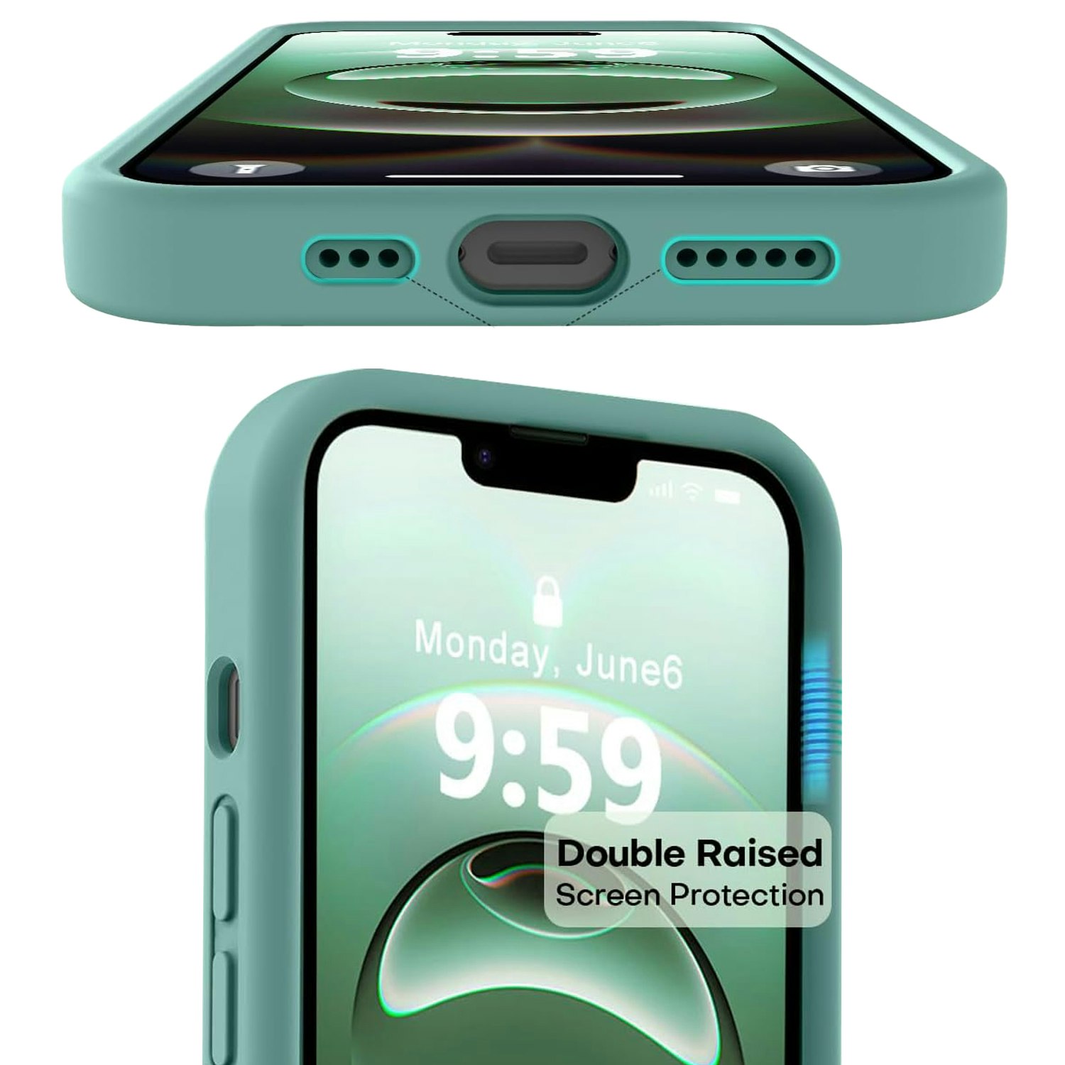 iPhone 16e MC Silikonskal Moss Green