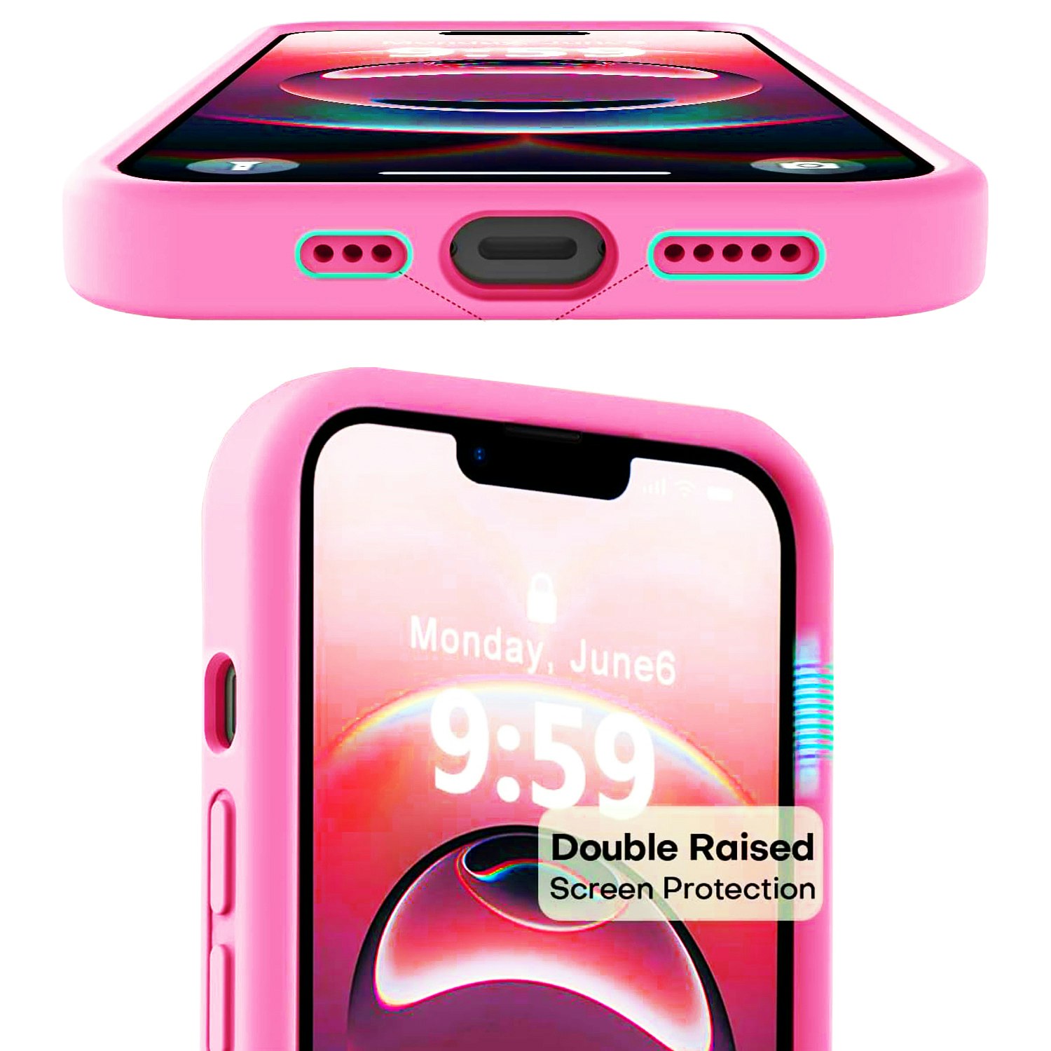 iPhone 16e MC Silikonskal Rosa
