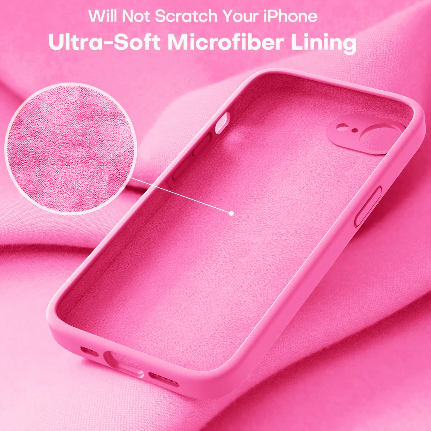 iPhone 16e MC Silikonskal Rosa