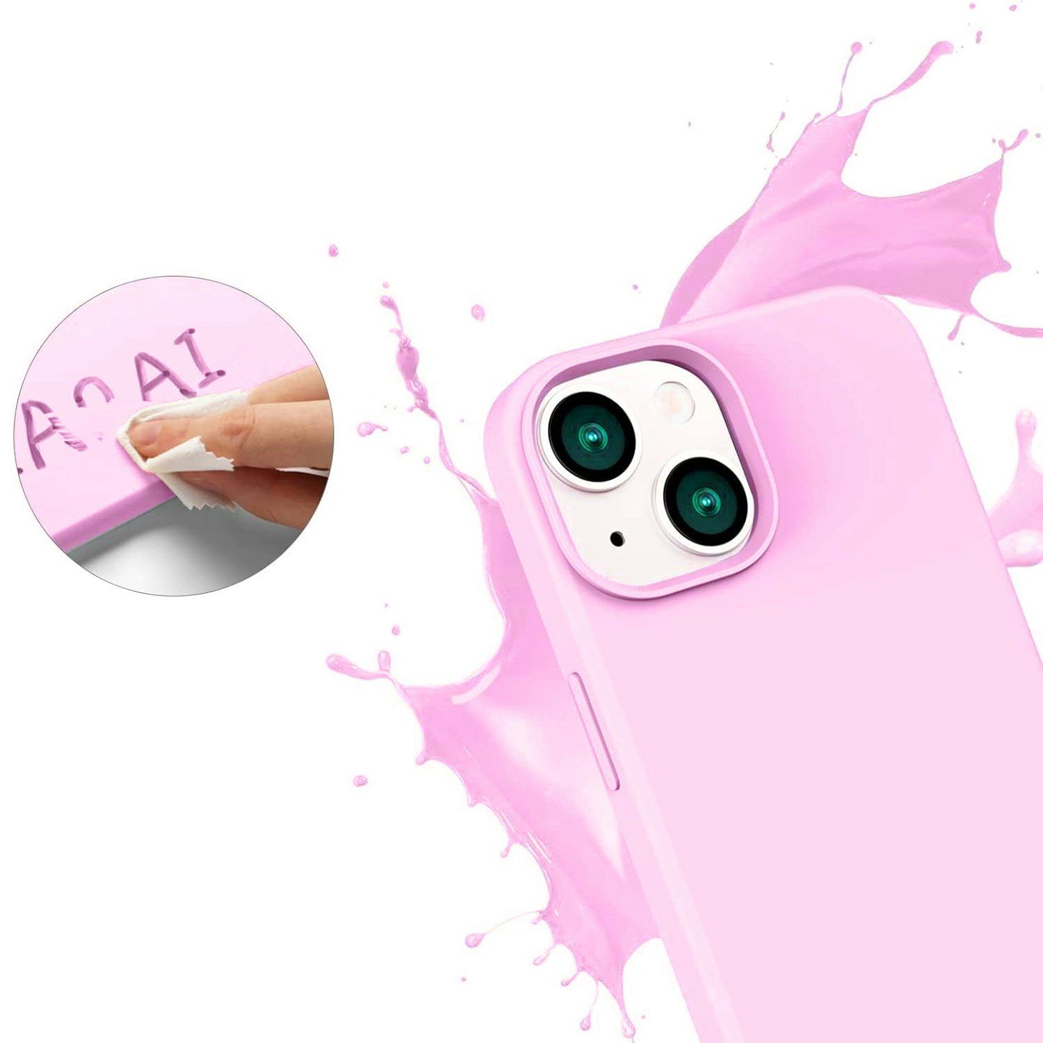 iPhone 13 MC Silikonskal Rosa