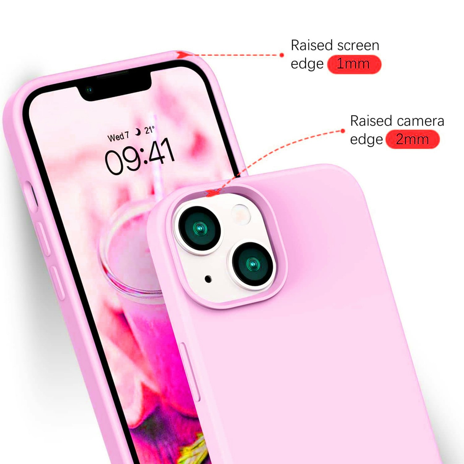 iPhone 13 MC Silikonskal Rosa
