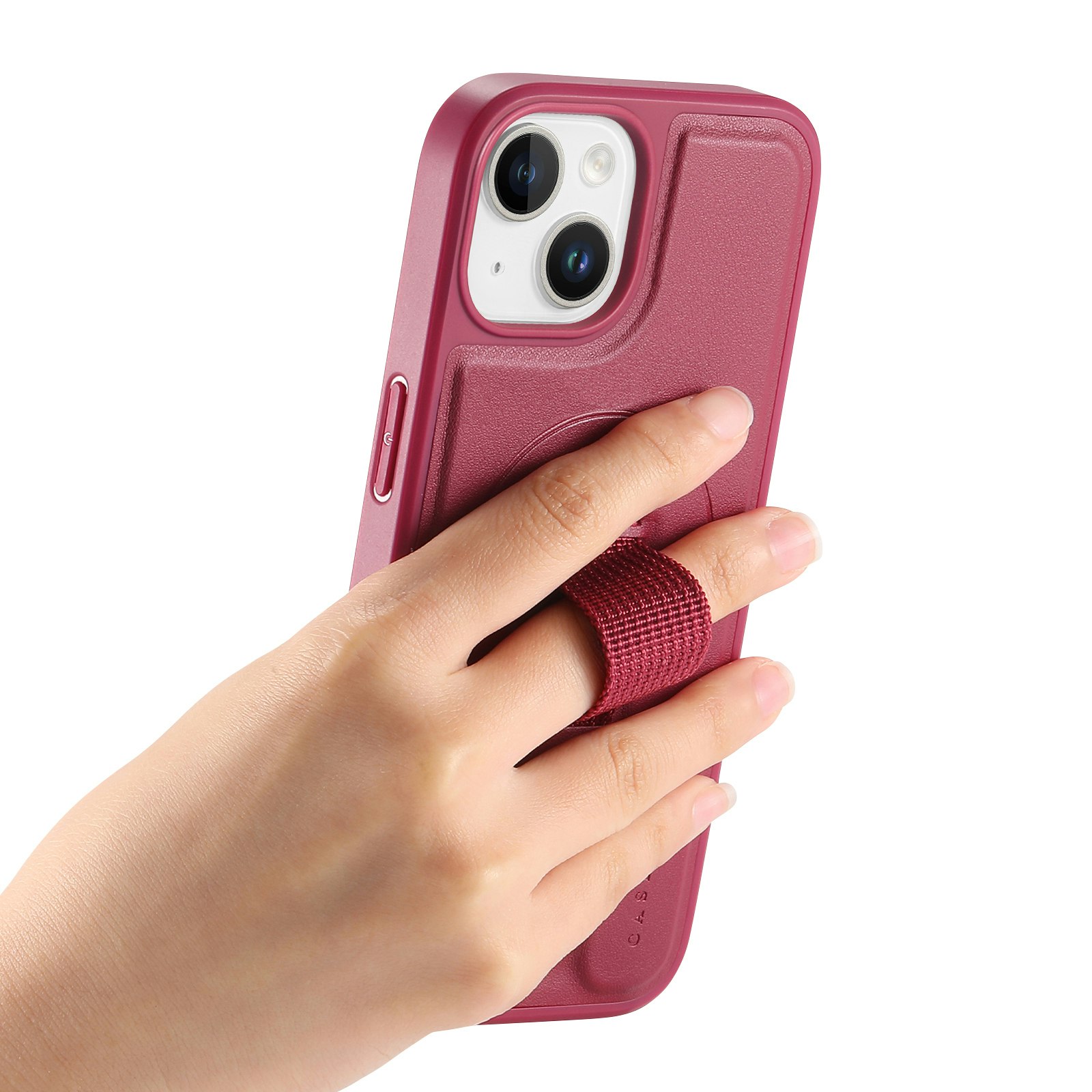 iPhone 13 Plånbok med MagSafe-skal & fingerband Röd
