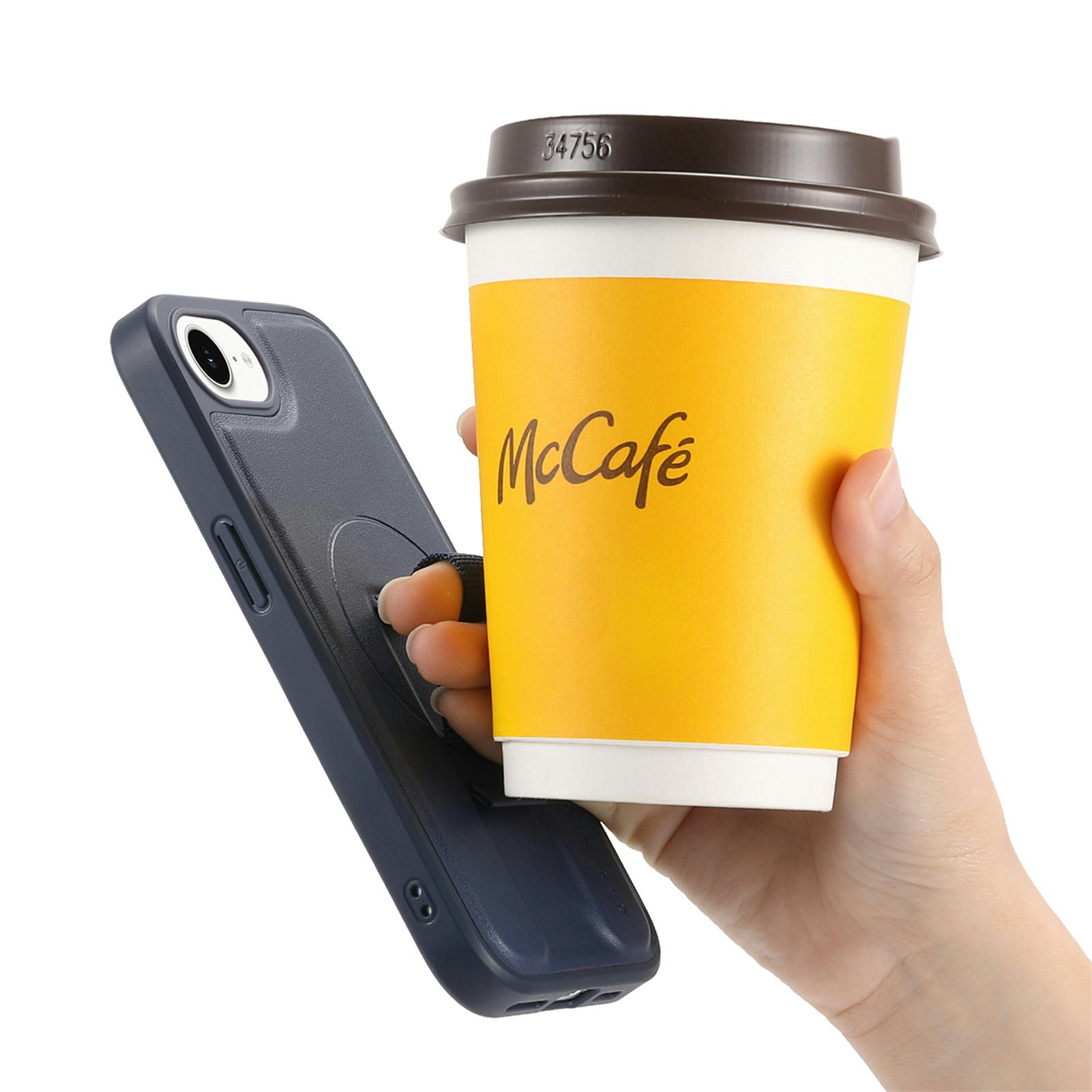 iPhone 16e Plånbok med MagSafe-skal & fingerband Blå