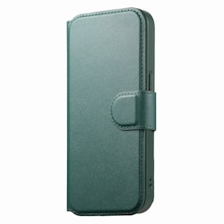 iPhone 12-12 Pro Plånbok med MagSafe-skal & fingerband Grön