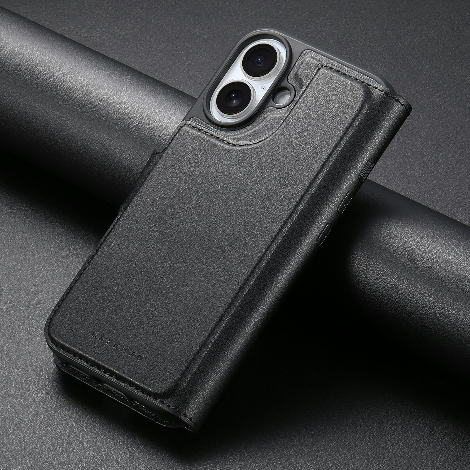 iPhone 16 Plånbok med MagSafe-skal & fingerband Svart