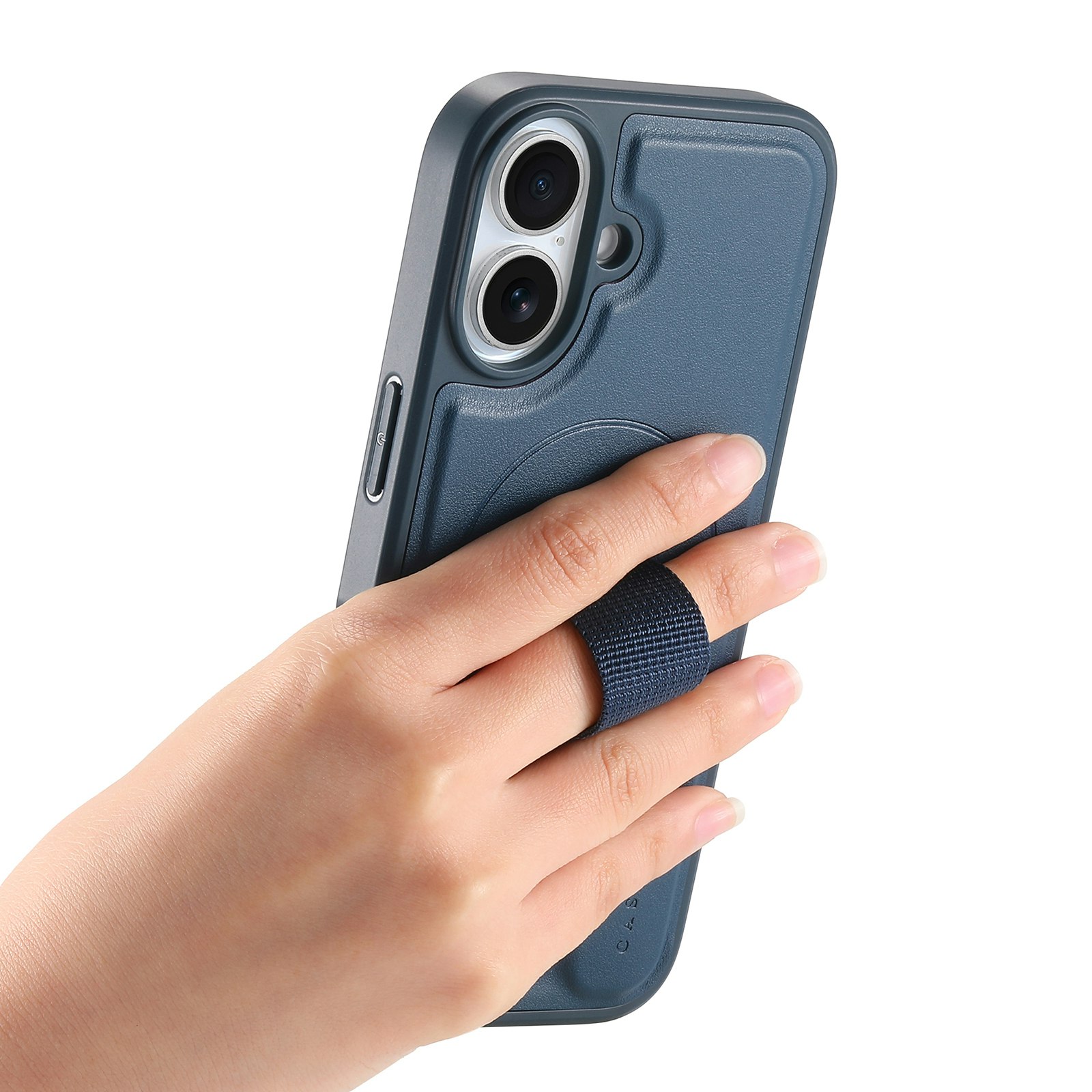 iPhone 16 Plånbok med MagSafe-skal & fingerband Blå