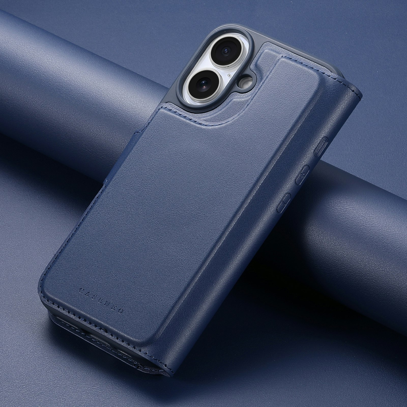 iPhone 16 Plånbok med MagSafe-skal & fingerband Blå