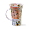 Mugg benporslin högsta kvalitet tillverkaren Dunoon design World of Tea (baksida)