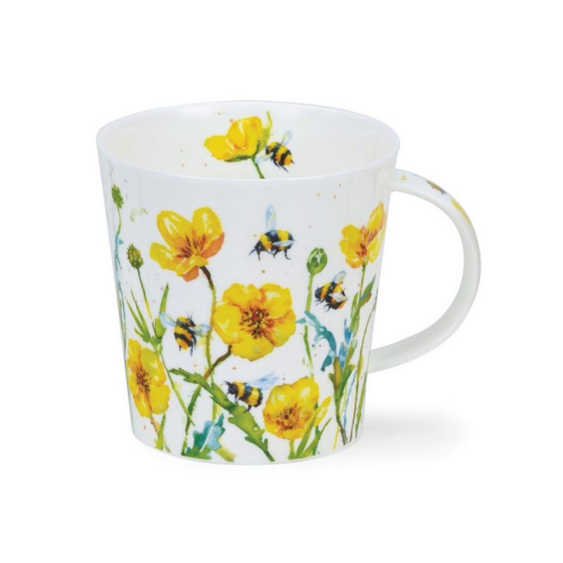 Mugg benporslin högsta kvalitet tillverkaren Dunoon design Busy Bees Smörblomma