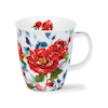 Mugg benporslin högsta kvalitet tillverkaren Dunoon design Peonies Röd