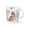 Mugg benporslin högsta kvalitet tillverkaren Dunoon design Floral Cats Brown