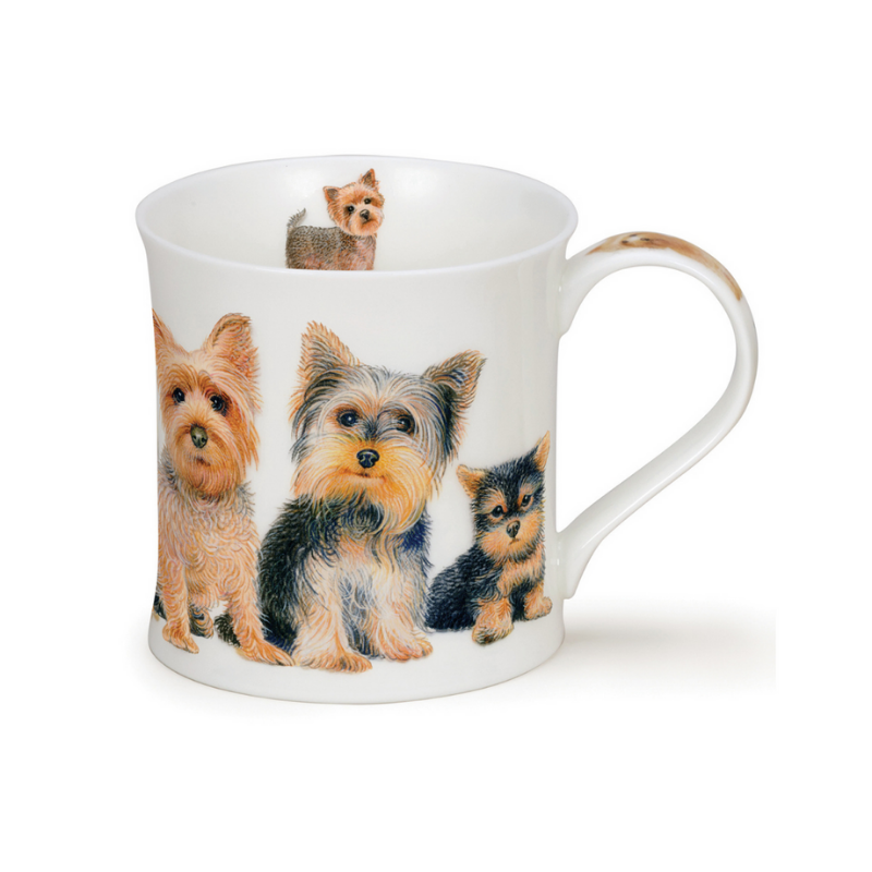 Mugg benporslin högsta kvalitet tillverkaren Dunoon design Designer Dogs Yorkshire Terrier