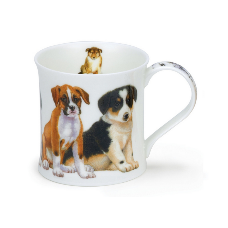 Mugg benporslin högsta kvalitet tillverkaren Dunoon design Puppies B