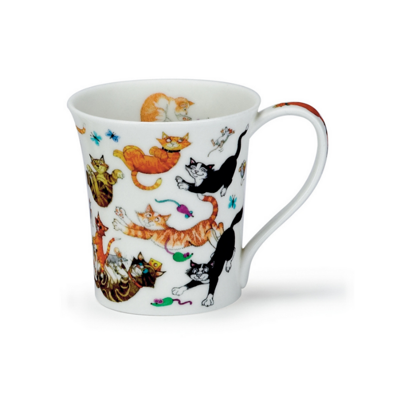 Mugg benporslin högsta kvalitet tillverkaren Dunoon design Cats Galore