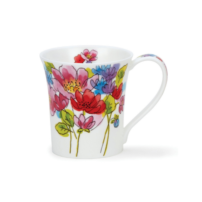 Mugg Benporslin Inky Florals Pink (Jura) - Rymmer 2,1 dl