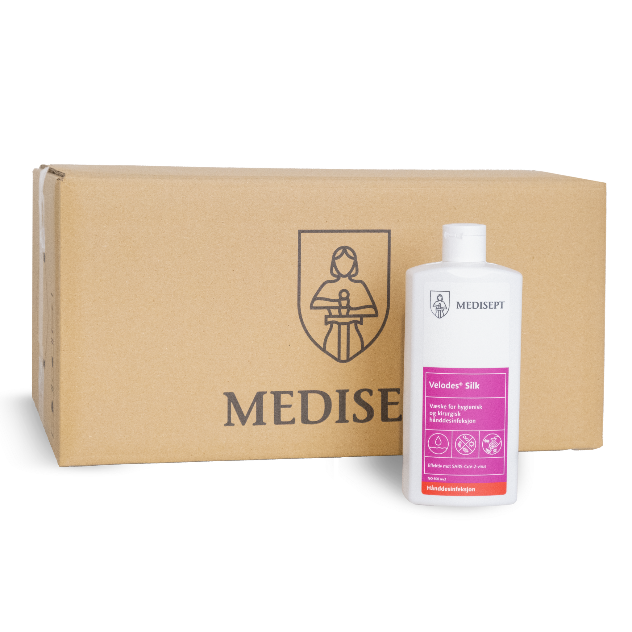 Velodes® Silk - Kirurgisk hånd & overflate desinfisering, eliminerer blant annet Noro virus, etterlater ikke klissete rester på huden, tørker ikke ut huden. Les mer