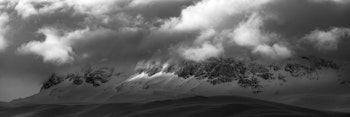 Grødalen Hallingskarvet panorama sort/hvitt