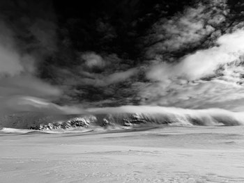Hallingskarvet fotografert fra Hellevatnet