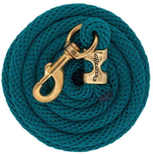 WEAVER POLY LEAD ROPE WITH A SOLID BRASS 225 SNAP 