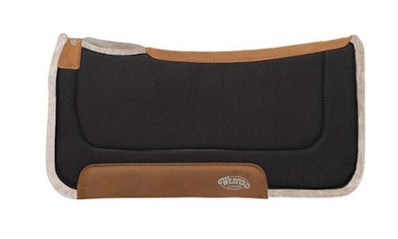 Contoured canvas wool blend felt saddle pad