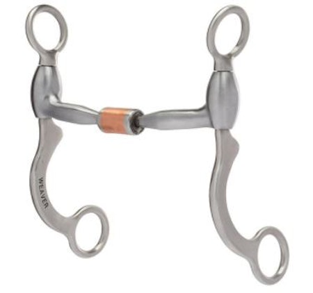 Pro Series 5" Short Shank Horse Bit, Sweet Iron Slightly Curved Mouth w/ Copper Roller