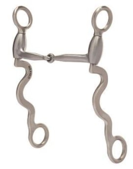 BIT,SS WVR L-SHANK 2PC SNAFFLE