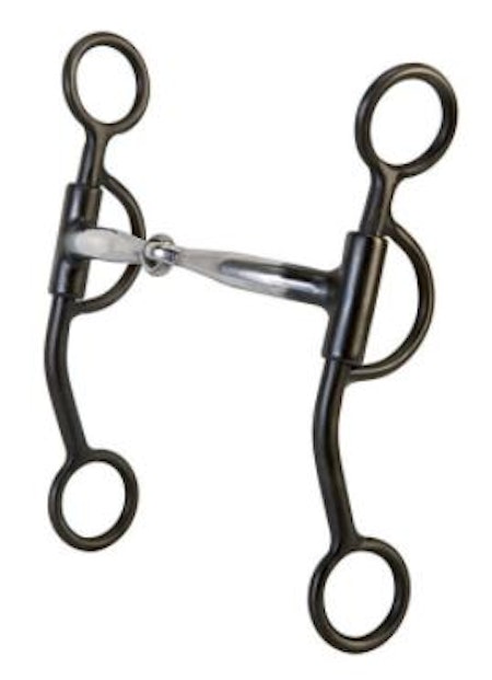 BK 5" SI COP SNAFFLE BIT,7"CHK