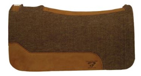 Diamond Wool - 1" Brown Virgin Wool Contoured Pad w/ WL's 32x32