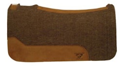 Diamond Wool - 1" Brown Virgin Wool Contoured Pad w/ WL's 32x32