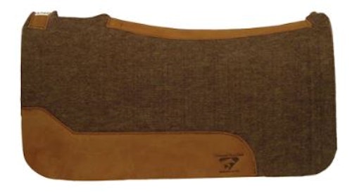 1" Brown Virgin Wool Contoured Pad w/ WL's 32x32