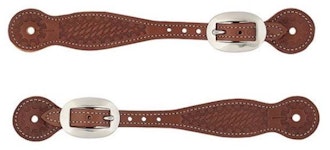 Basketweave Skirting Leather Spur Straps