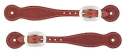 Basketweave Skirting Leather Spur Straps