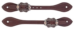 Mens Flared Oiled Harness Leather Spur Straps
