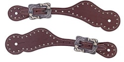 Ladies Oiled Harness Leather Spur Straps