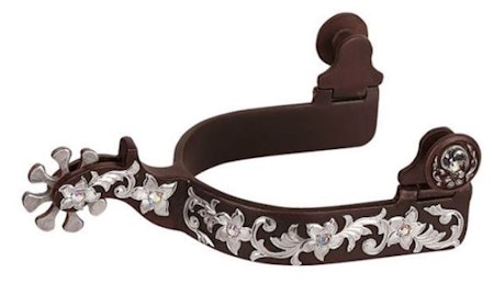 Ladies' Show Spur with Hand-Engraved German Silver