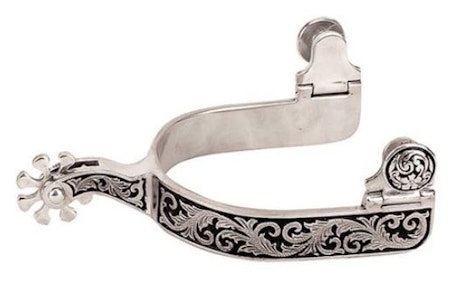 SS SPUR 3/4" ENGRAVED BAND