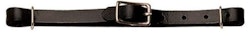 Straight Bridle Leather Curb Strap, Black