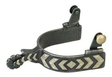SPURS,1" MENS,CHEVRON BUFFD,BK