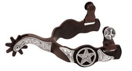 Men's Texas Spurs with German Silver Star and Trim