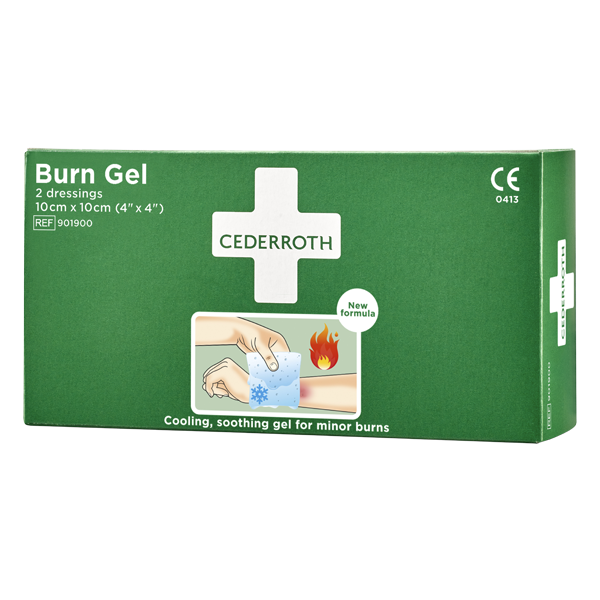 Burn gel dressing, 2 st 10x10 cm