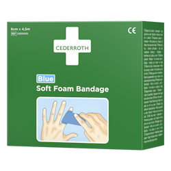 Cederroth Soft foam bandage blue 6 cm x 4,5 m