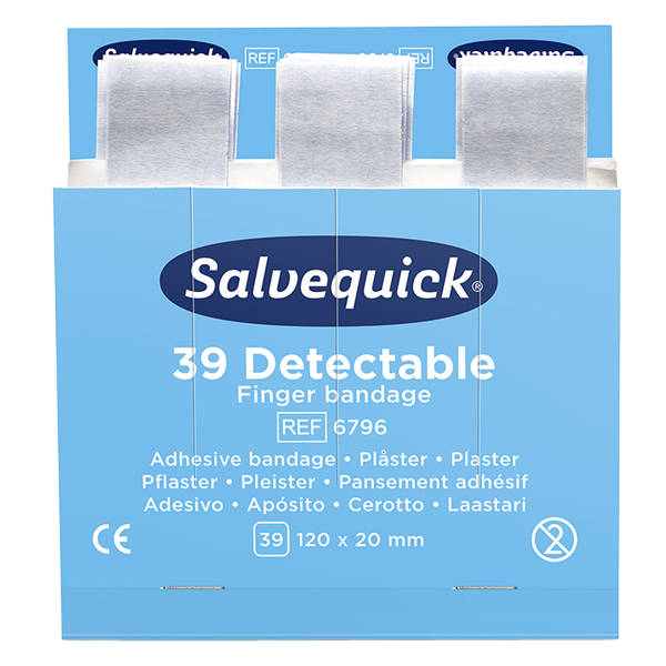 Fingertoppsplåster blue detectable, 39 st/refill , 6 refiller/ask