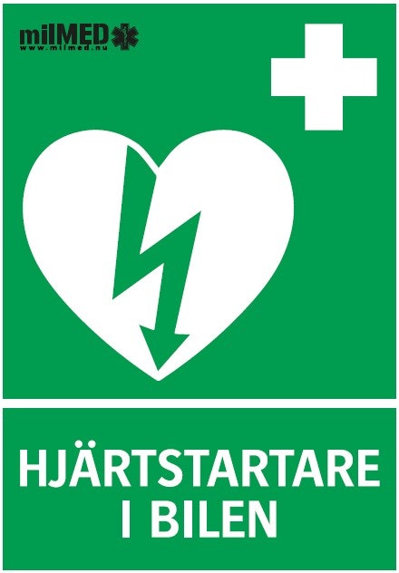Dekal - Hjärtstartare i bilen
