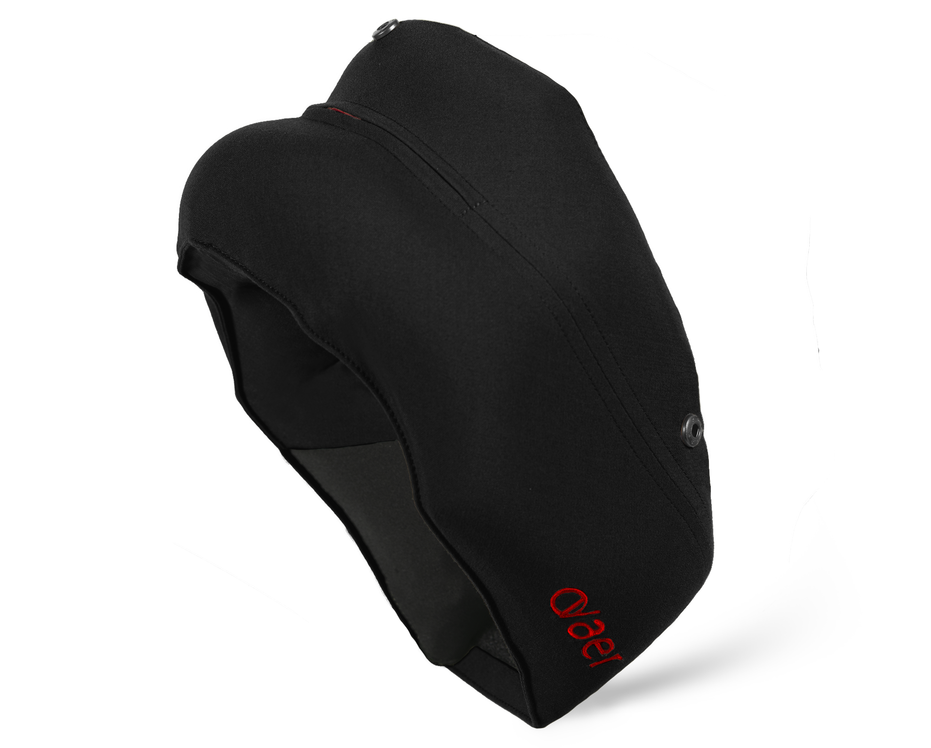 OVAER NECK PILLOW WITH HOOD- PITCH BLACK