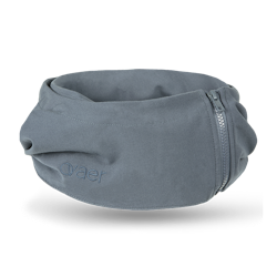 OVAER NECK PILLOW WITH HOOD- BLUE LAGOON